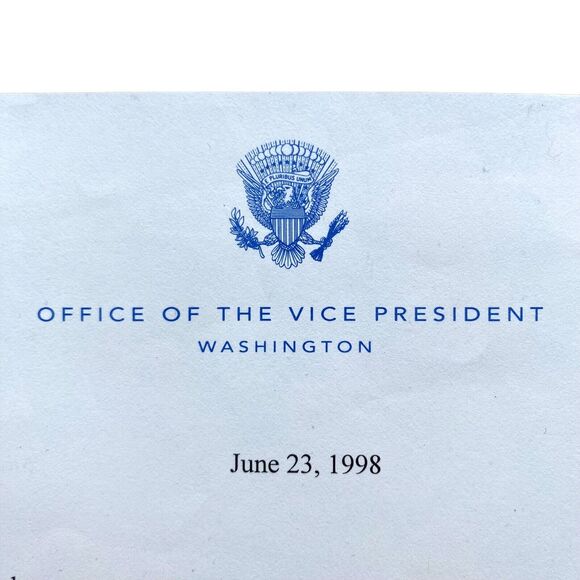 BILL CLINTON & AL GORE Era - Signed White House Note w Tipper Gore Signature - Picture 2 of 4